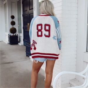 Stylish Blue and Red Women's Jacket, Very Soft